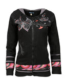 Multicolore Butterfly Embroidery Cotton Cardigan - TATTOPANI