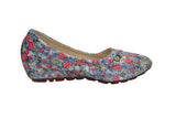 Girl's  Colorful Floral Pattern Slip-On Ballerina flat Shoes - TATTOPANI Fashion