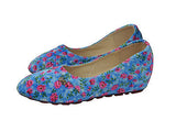 Girl's  Colorful Floral Pattern Slip-On Ballerina flat Shoes - TATTOPANI Fashion