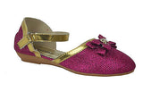 Girl's Colorful Shiny Buckled Ballerina flat Shoes - craze-trade-limited