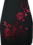 Short Sleeved Dress With Flower Pattern Print. - TATTOPANI