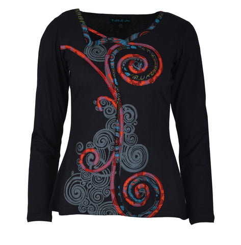 TATTOPANI Long Sleeve soft cotton tunic Tops - craze-trade-limited