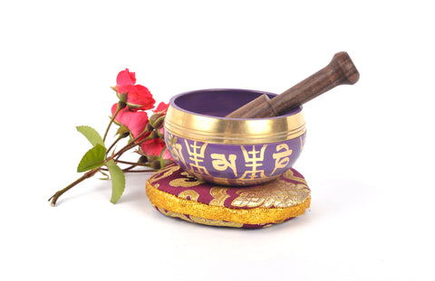 BUDDHA EYE & SANSKRIT OM CARVED SINGING BOWL - craze-trade-limited