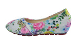 Floral Pattern Girl's Colorful Slip-On Ballerina flat Shoes - TATTOPANI Fashion