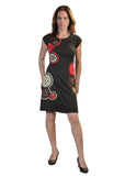 Chakra Embroidery & Brush Paint Dress - craze-trade-limited